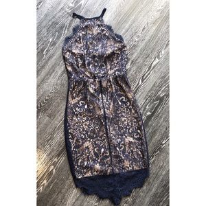 Navy blue lace dress